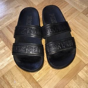 Pink Double Strapped Slides